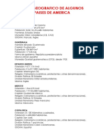 PERFIL GEOGRAFICO DE ALGUNOS PAISES DE AMERICA - para Combinar