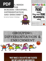 Grouping, Differentiation & Enrichment