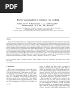 Energy Conservation in Domestic Rice Cooking