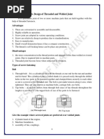 Design of Threaded and Welded Joint