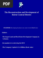 The Reconstruction and Development of Beirut Central District