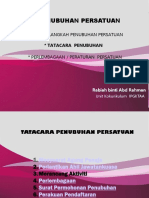 Penubuhan Persatuan