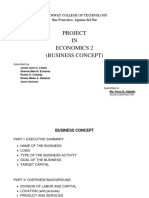 Project IN Economics 2 (Business Concept) : Southway College of Technology San Francisco, Agusan Del Sur