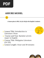 Lesson Plan Assure Model