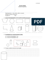 Test de Evaluareelemente de Geometrie Cl. 3