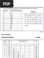 Example Problem: Unit Hydrograph