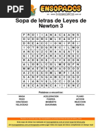 Sopa de Letras de Leyes de Newton 3