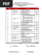 Program Tahunan Kelas 6 Pai