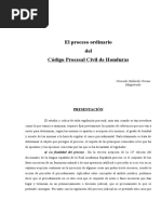 El Proceso Ordinario Del Código Procesal Civil de Honduras