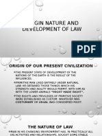 Origin Nature and Development Law