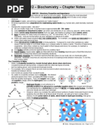 Notes - Biological Molecules