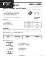 SF10A300HPR: 300V, 10A Ultrafast Dual Rectifiers