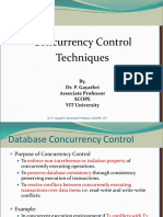 Concurrency Control Techniques: By, Dr. P. Gayathri Associate Professor Scope VIT University