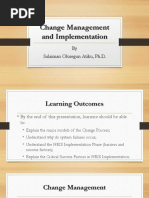 Change Management and Implementation