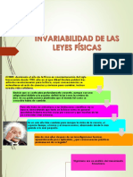 Invariabilidad de Las Leyes Fisicas