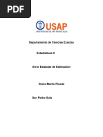 Error Estándar de Estimación