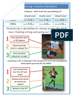 Pace Running Task Card