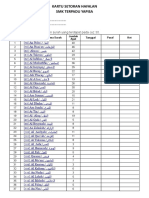 Kartu Setoran Tahfidz + Daftar NIlai Praktik PAI 2019