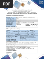 Activity Guide and Evaluation Rubric - Step 0 - Recognize Technologic Innovation As A Key Source For Successful Business