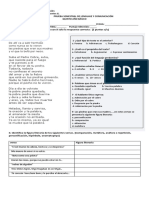 Prueba SEMESTRAL Lenguaje 5° Basico 2018