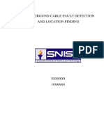 Underground Cable Fault Detection and Location Finding: XXXXXXX 1Xxxxxx