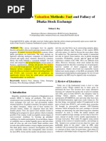 Comparative Methods Act and Fallacy of Dhaka Stock Exchange: Valuation: F