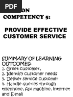 Provide Effective Customer Service