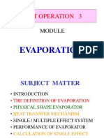 Unit Operation 3: Evaporation