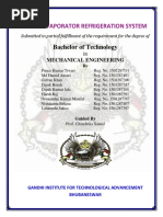 Multi Evaporator Refrigeration System: Bachelor of Technology