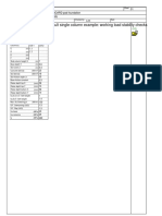 Column Base Design: Default Single Column Example: Working Load Stability Checks