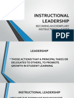 Instructional Leadership: Becoming An Exemplary Instructional Leader