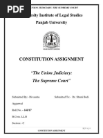 Constitution Assignment - Union JUdiciary