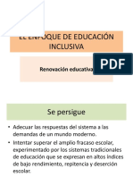 EL ENFOQUE DE EDUCACIÓN INCLUSIVA