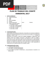 Modelo Plan de Trabajo Del Comité Ambiental 2017