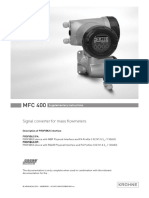 MFC 400 MFC 400 MFC 400 MFC 400: Signal Converter For Mass Flowmeters