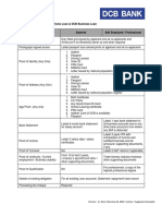 List of Documents For DCB Home Loan & DCB Business Loan