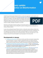 Developments in January: European Commission Code of Practice On Disinformation