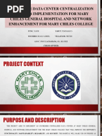 On-Premise Data Center Centralization With VPN Implementation For Mary Chiles General Hospital and Network Enhancement For Mary Chiles College