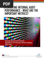 Measuring Internal Audit Performance