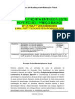 PORTFÓLIO EDUCAÇÃO FÍSICA 2 E 3 TEMOS A PRONTA ENTREGA WHATSAPP 91988309316 E-MAIL Portfoliouniversitario@