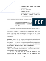 Absuelve Traslado de Devolución de Cédulas Nancy Infante C