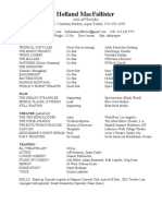 Holland Macfallister Resume March 2019