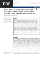 Nexus Between Financial Innovation and Economic Growth in South Asia: Evidence From ARDL and Nonlinear ARDL Approaches