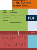 Lenguaje Científico de La Literatura