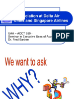 Depreciation at Delta Air Lines and Singapore Airlines