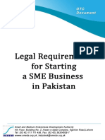 Legal Requirements For Starting A SME Business in Pakistan PDF