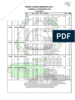 Horario Cursos Semestre 2019-I: Carrera: 61 Ingeniería Civil