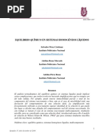 Equilibrio Químico en Sistemas Homogéneos Líquidos