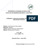 Investigación de Los Diferentes Actividades Que Realiza Un Administrador Financiero