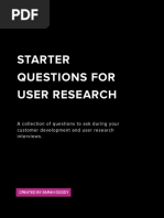 Ux Research Guide Sample Questions For User Interviews